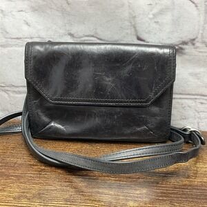 HOBO The Original Black Leather Crossbody Purse Wallet